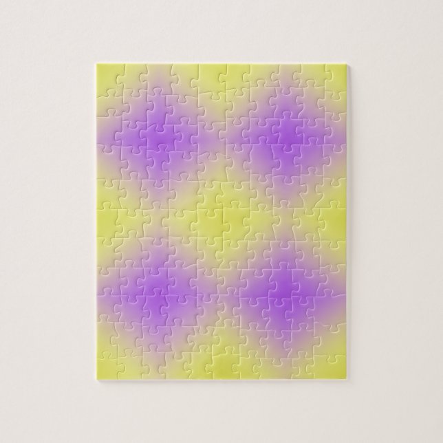 Gult till Lila Diamond Mönster-övertoning Pussel (Vertikal)