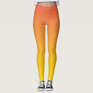 Gult till Orange Ombre-toning för toning Leggings