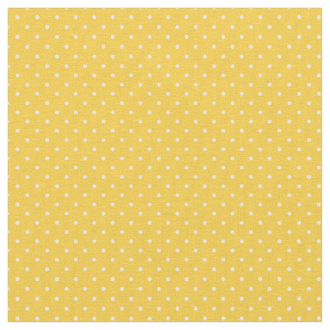 Gult Tiny Dots Tyg (Närbild)