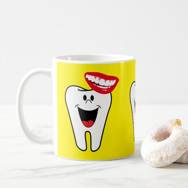 Gult Tooth Dentist Mugg (Med munk)
