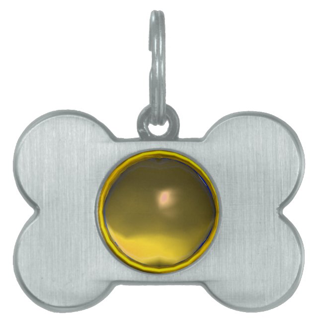GULT TOPAZ GEM STONE ID-bricka HUSDJUR (Framsidan)