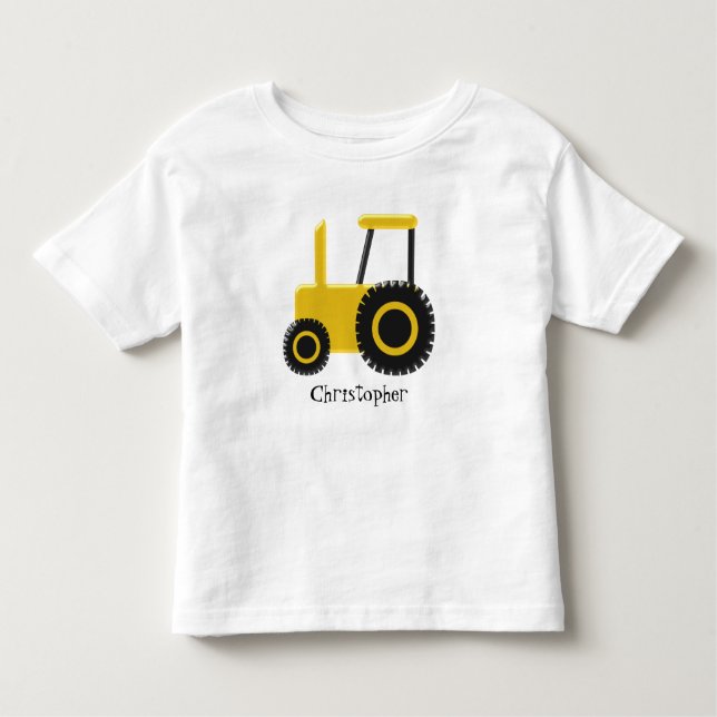 Gult Tractor T-shirt (Framsida)