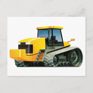 Gult Tractor Vykort