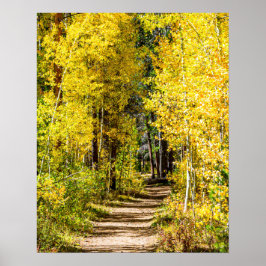 Gult Träd Road // Hickin hösten Poster