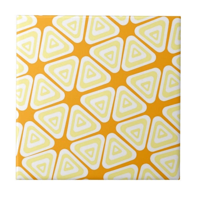 Gult Triangle Mönster Kakelplatta (Framsidan)