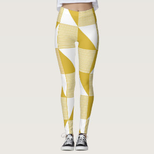 Gult Triangles: Linjärt sömlöst Mönster. Leggings
