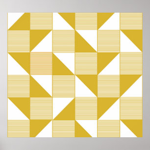 Gult Triangles: Linjärt sömlöst Mönster. Poster
