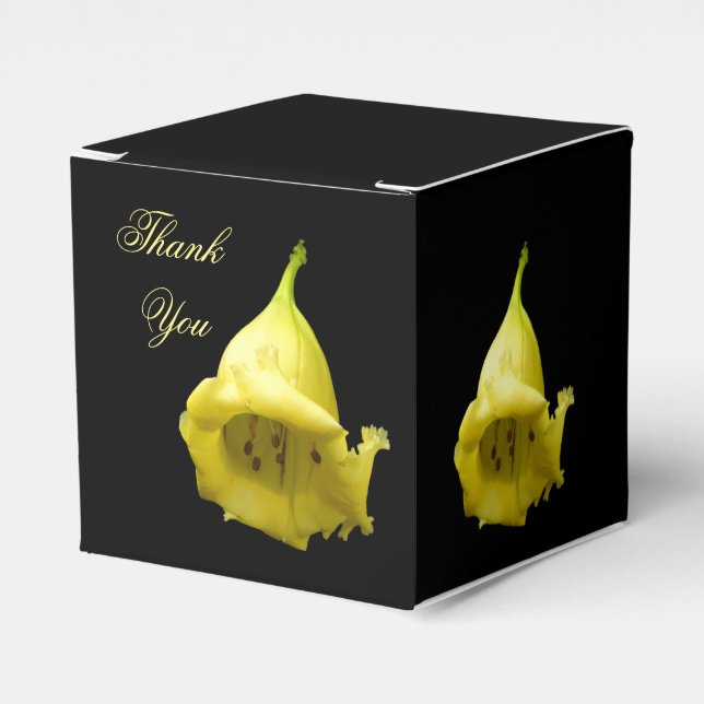 Gult Tropical Blommar Presentaskar (Framsidan Sidan)