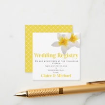 Gult Tropical Flowers | Bröllop-registerpost