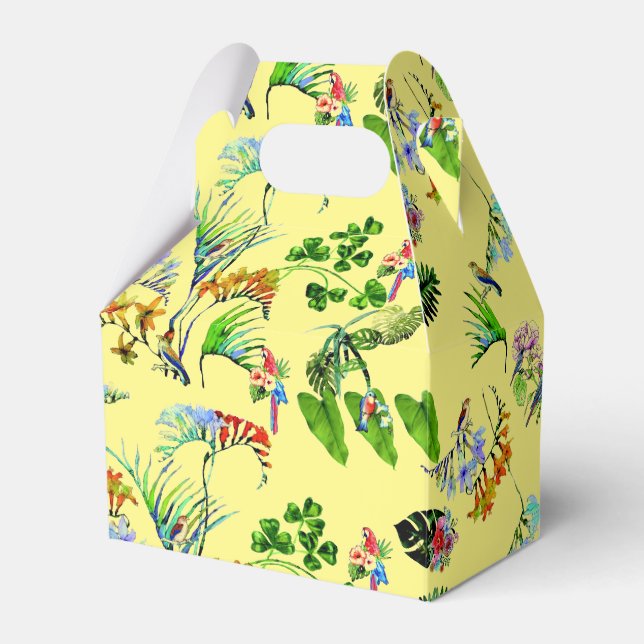 Gult Tropical Paradise Presentaskar (Framsidan Sidan)