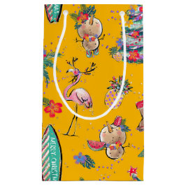 Gult Tropical Santa Gift Bag