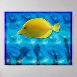 Gult Tropiska fiskar Poster