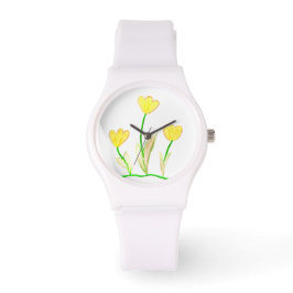 Gult Tulip Art eWatch Watch Armbandsur