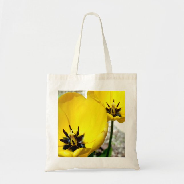 Gult Tulip Budget Tote Bag Tygkasse (Framsidan)