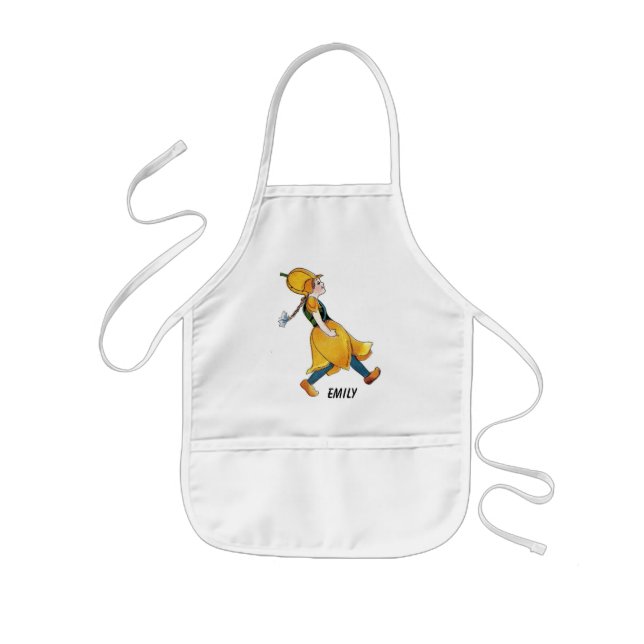 Gult Tulip Cute Flower Child Blommigt Funny Girl Barnförkläde (Framsidan)