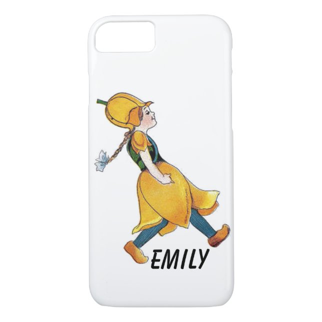 Gult Tulip Cute Flower Child Blommigt Funny Girl Case-Mate iPhone Skal (Baksida)