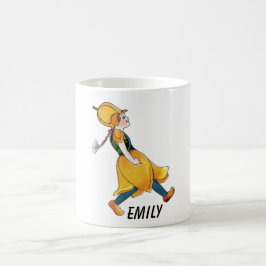 Gult Tulip Cute Flower Child Blommigt Funny Girl Kaffemugg