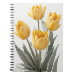 Gult Tulip Flowers Anteckningsbok