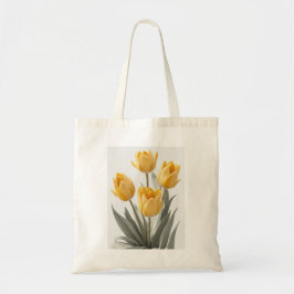 Gult Tulip Flowers Tygkasse