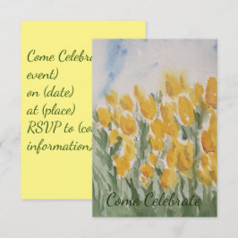 Gult Tulip Inbjudningar