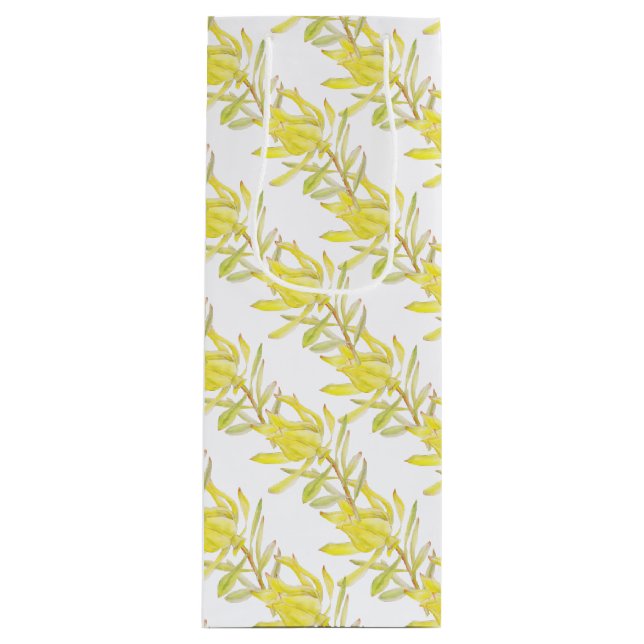 Gult tulip leucadendron vattenfärg (Framsidan)