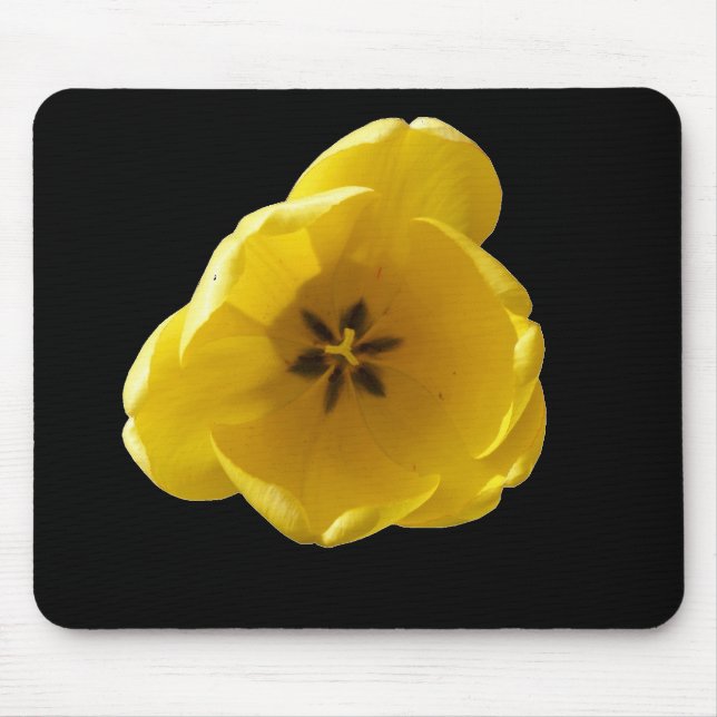 Gult Tulip Mousepad Musmatta (Framsidan)