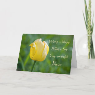 Gult Tulip Niece Lycklig Mors dag Kort