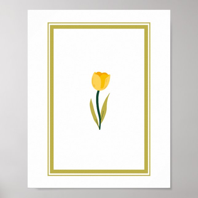 Gult Tulip Poster (Framsidan)