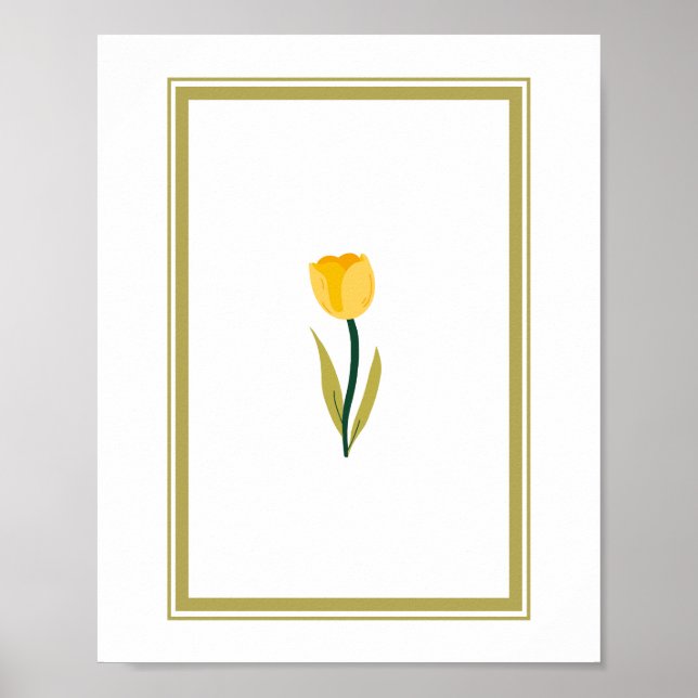 Gult Tulip Poster (Framsidan)