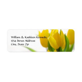 Gult Tulip - Returadressetikett Returadress Etikett