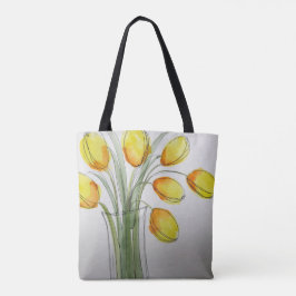 Gult Tulip Tote Tygkasse
