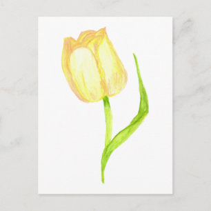 Gult Tulip-vykort Vykort