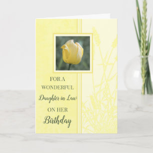 Gult Tulips Dotter i Lag Birthday Kort