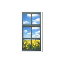 Gult Tulips Faux-fönstervy