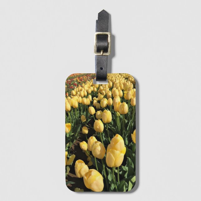 Gult Tulips i Fält, Oregon Bagagebricka (Framsida vertikal)