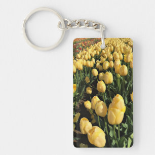 Gult Tulips i Fält, Oregon Nyckelring