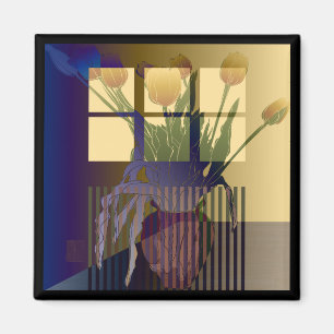 Gult Tulips Magnet