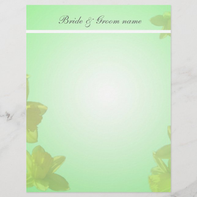 gult-tulpaner... bröllop-meddelande. (Framsida)