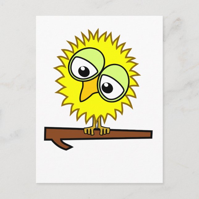 Gult Tweet Vykort (Framsida)