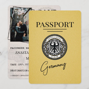 Gult Tyskland Passport-spara datum Spara Datumet