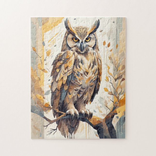 Gult Uggla [1/3] Pussel (Vertikal)