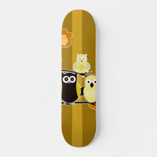 Gult Uggla Mini Skateboard Bräda 18,5 Cm