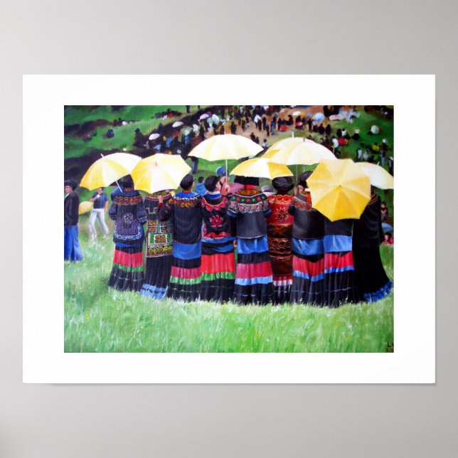Gult Umbrellas (skönhets- och Skönhetstävlingen) Poster (Framsidan)