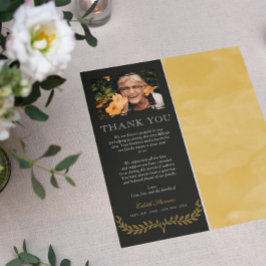 Gult Utandning Foto Sympati Tack Kort