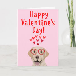 Gult valentin för Labrador Retriever kort för dag