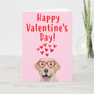 Gult valentin för Labrador Retriever kort för dag