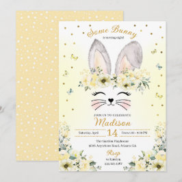 Gult Vår Bunny Öron Flower Krona födelsedag Inbjudningar