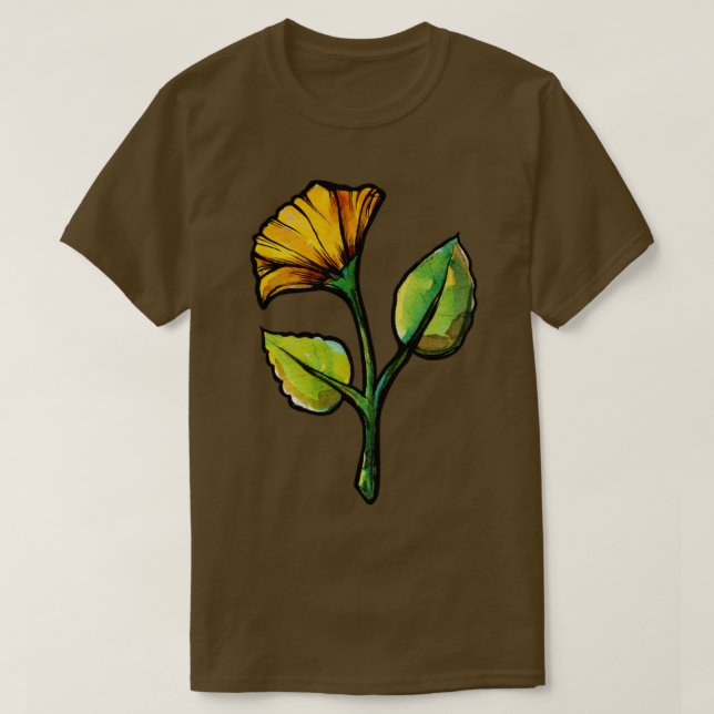 Gult Vår Flower T Shirt (Design framsida)