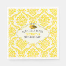 Gult Vår lilla honungsbi födelsedag Pappra blöjor