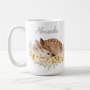 Gult Vår lilla kära Hjort, Solblommor Daisy Kaffemugg